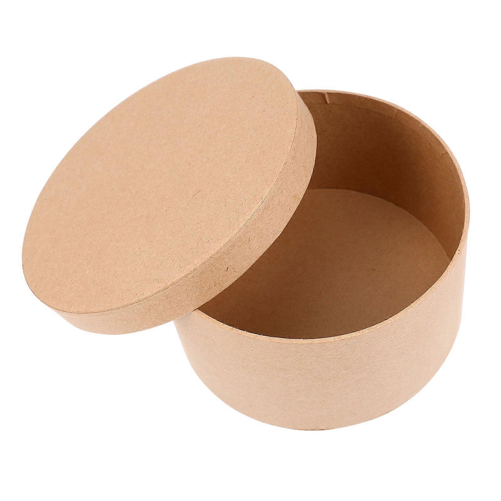 Cupcake Box Round Kraft Paper Cookie Box for Dessert Packing 2Sets