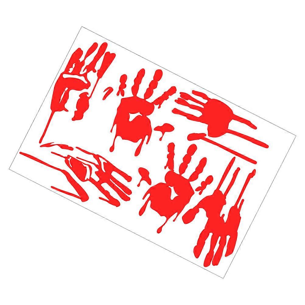 Halloween Window Decals Red Glow in The Dark for Decor 4 Sheets