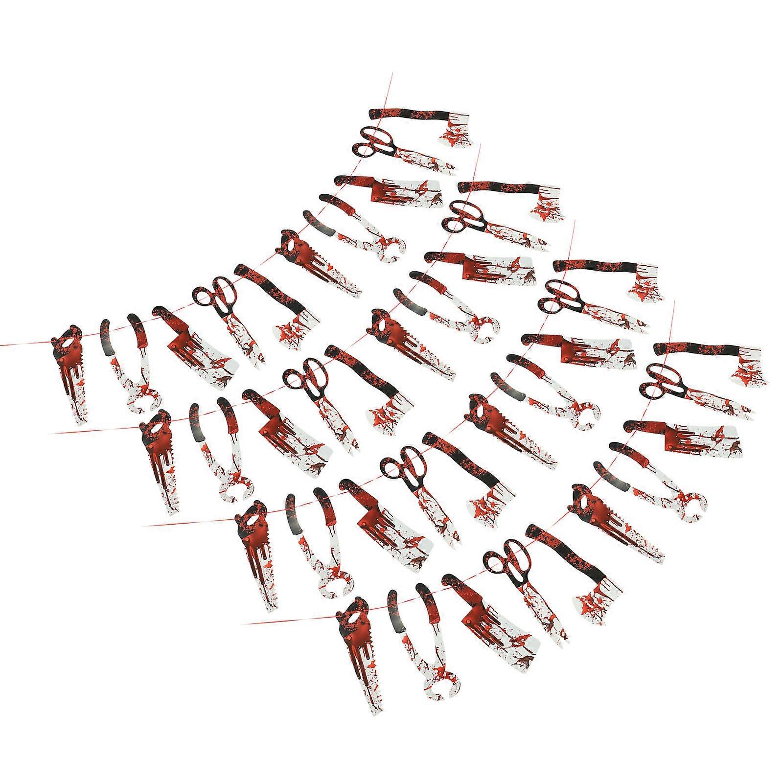 Bloody Banner 20 Sets Festival Atmosphere Creation For Ghost Festival Theme Party Assorted Color Decoration