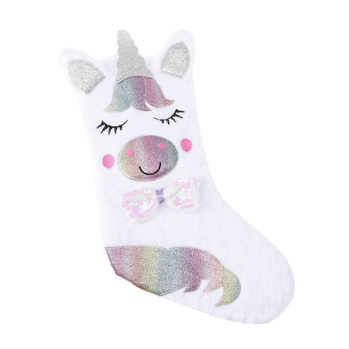Christmas Stockings Unicorn Style for Party Decoration Without Light