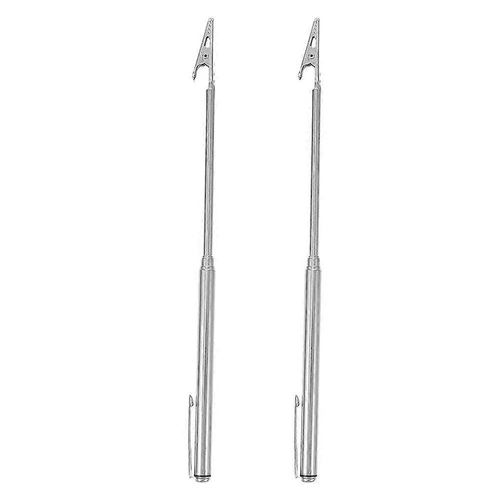 Telescoping Clip Pole Stainless Steel Sign Holder 8Pcs Set