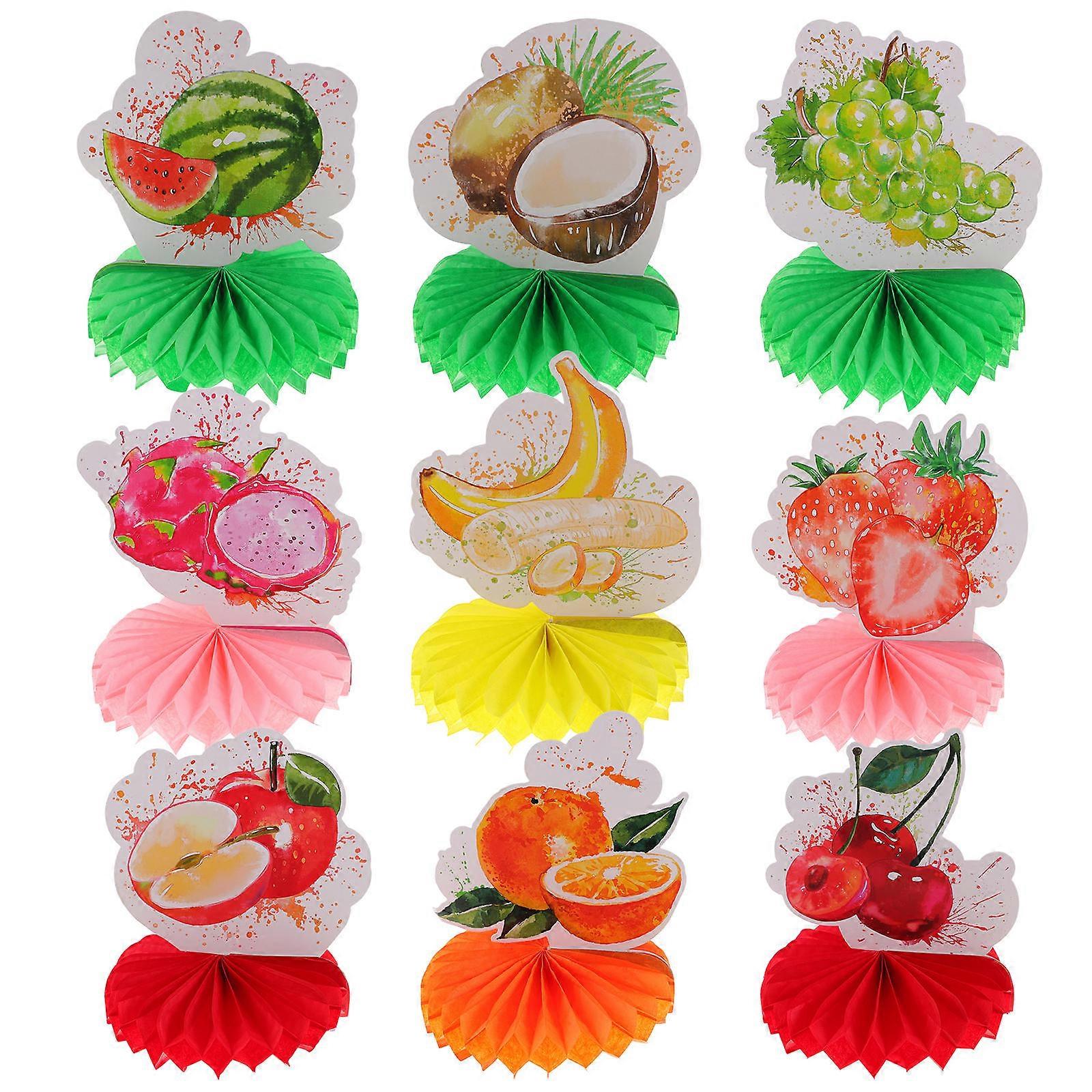 Assorted Color Fruit Honeycomb Centerpieces 18 Pcs Designed For Summer Themed Parties And Home Landscape Decor With Unique Style