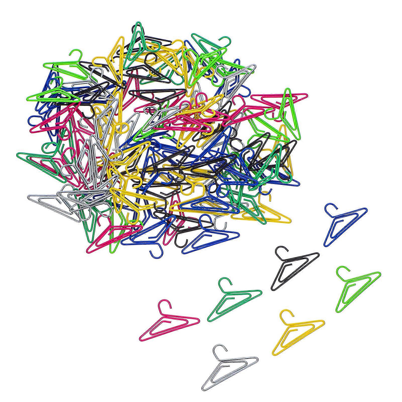 Hanger Shaped Clips Novelty Paper Clips for Office Documents 300Pcs