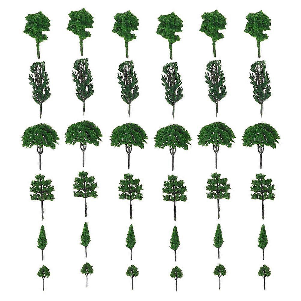 Model Tree Craft Sand Table Ornament for Decor 210Pcs Green Set