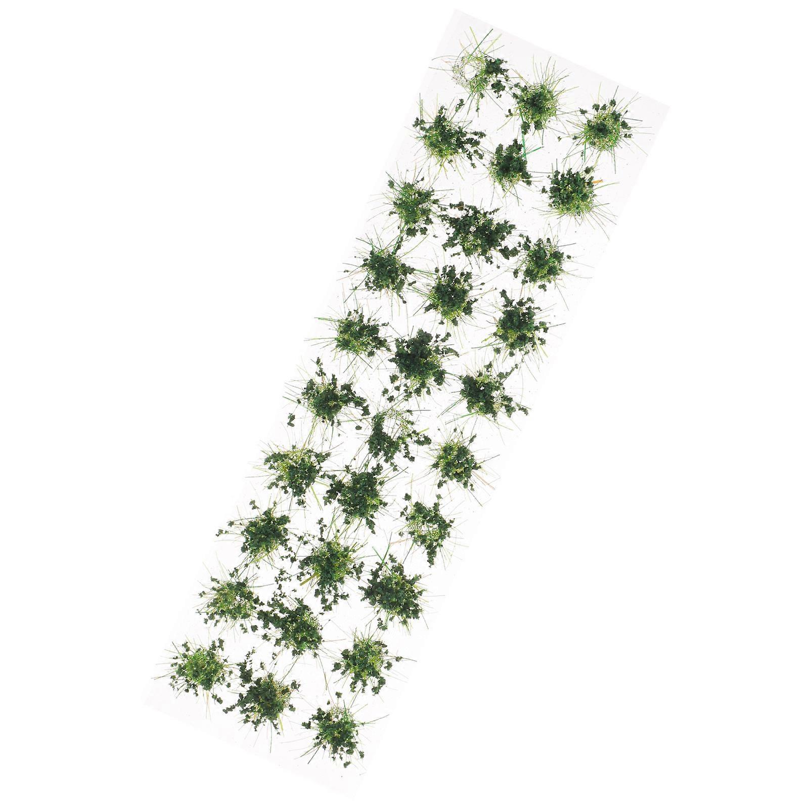 Simulated Grass Cluster Artificial Grass Tuft Model Railway Micro Landscape Green Plastic Diy 1 Sheet