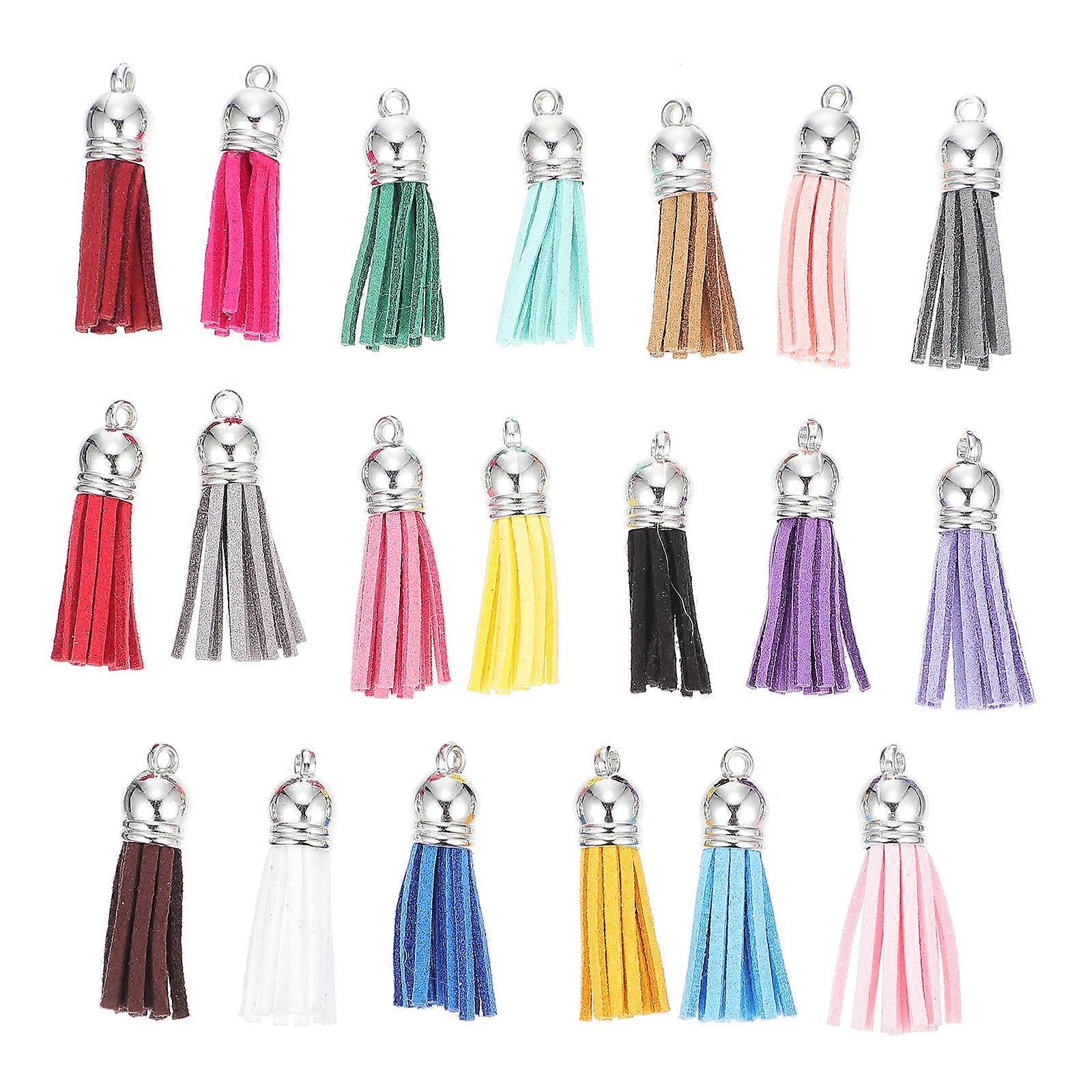 DIY Keychain Making Tassel Material Kit for 2Sets Key Ring Crafts