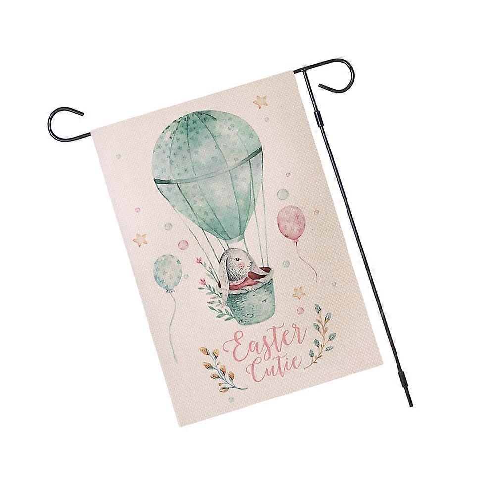 Paksuuntuva pellavainen puutarhalippu lomatyyliin monivärinen ulkokoriste 2 kpl takapihalle