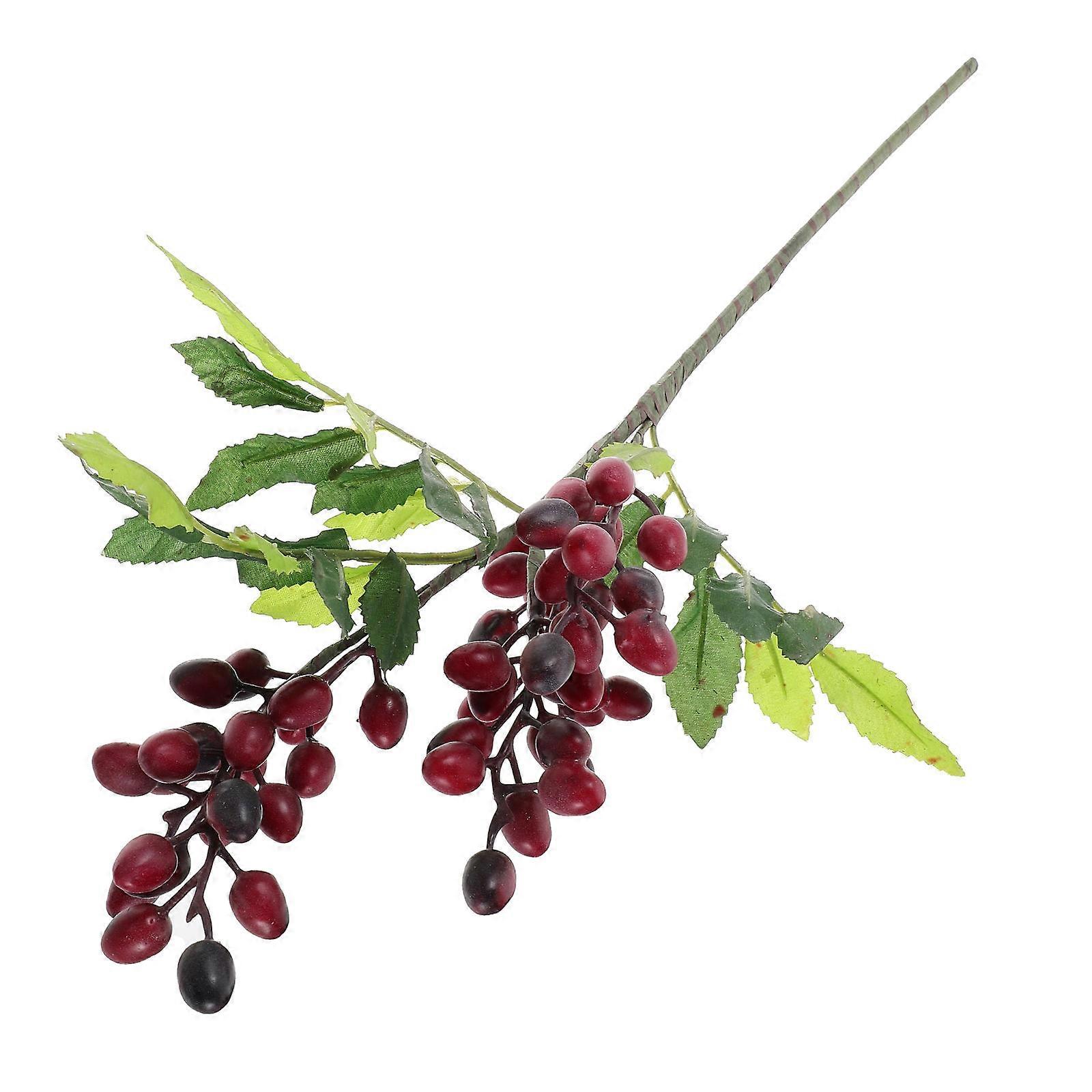 Christmas Berry Stems for Decor 3Pcs Artificial Multi Color Plastic