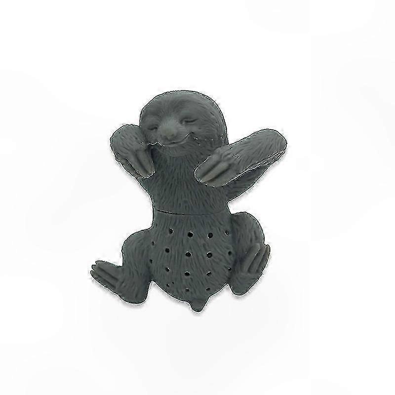 Gray Slow-cook Silicone Sloth Tea Infuser, 7x5.4x3.2cm