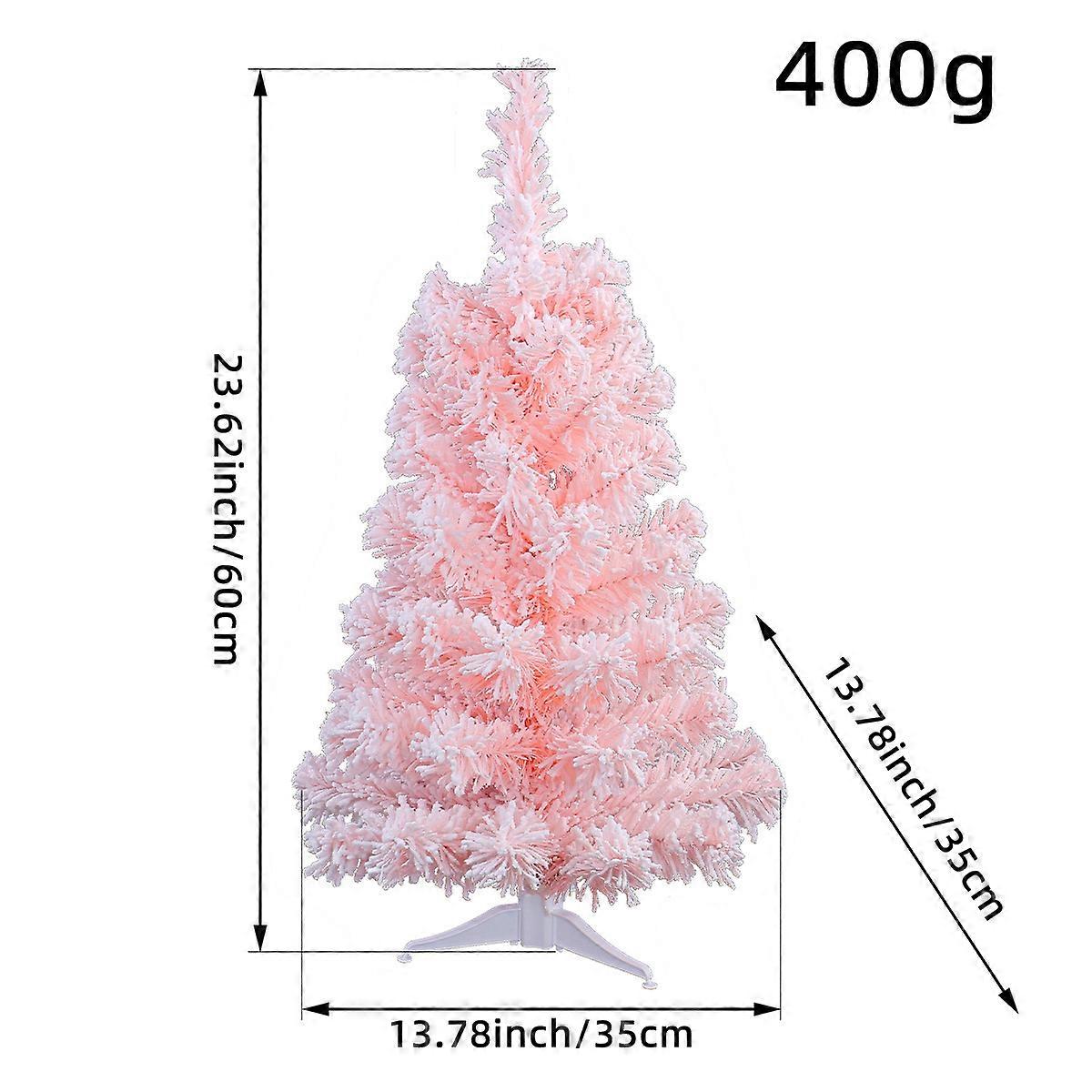 New arrival pink Christmas tree creative flocking snow simulation tree Christmas shopping mall window decoration ornaments S3-46/60Cm cherry tree