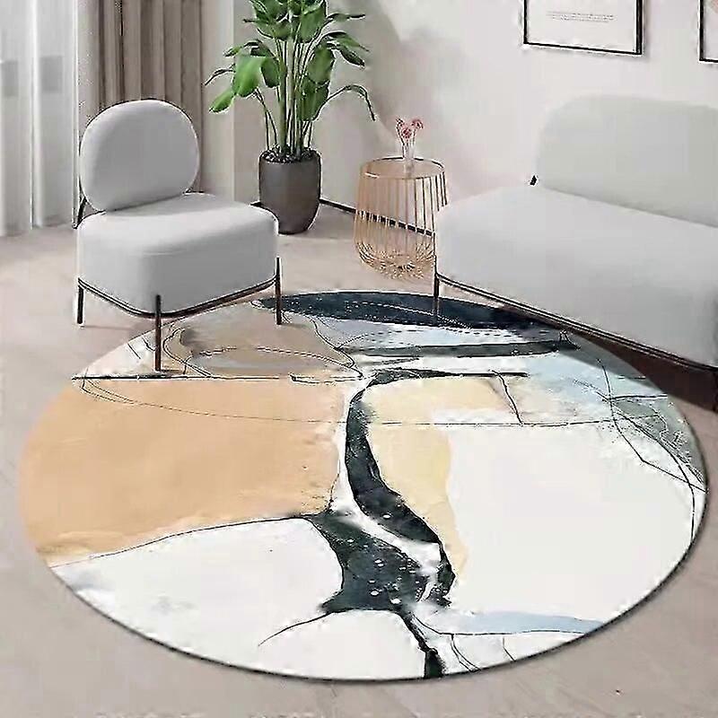 Lette luksuriøse runde tæpper og gulvtæpper til hjemmet, stuen, teenagersoveværelset, tæppe, sofa, skridsikkert tæppe, Matsa