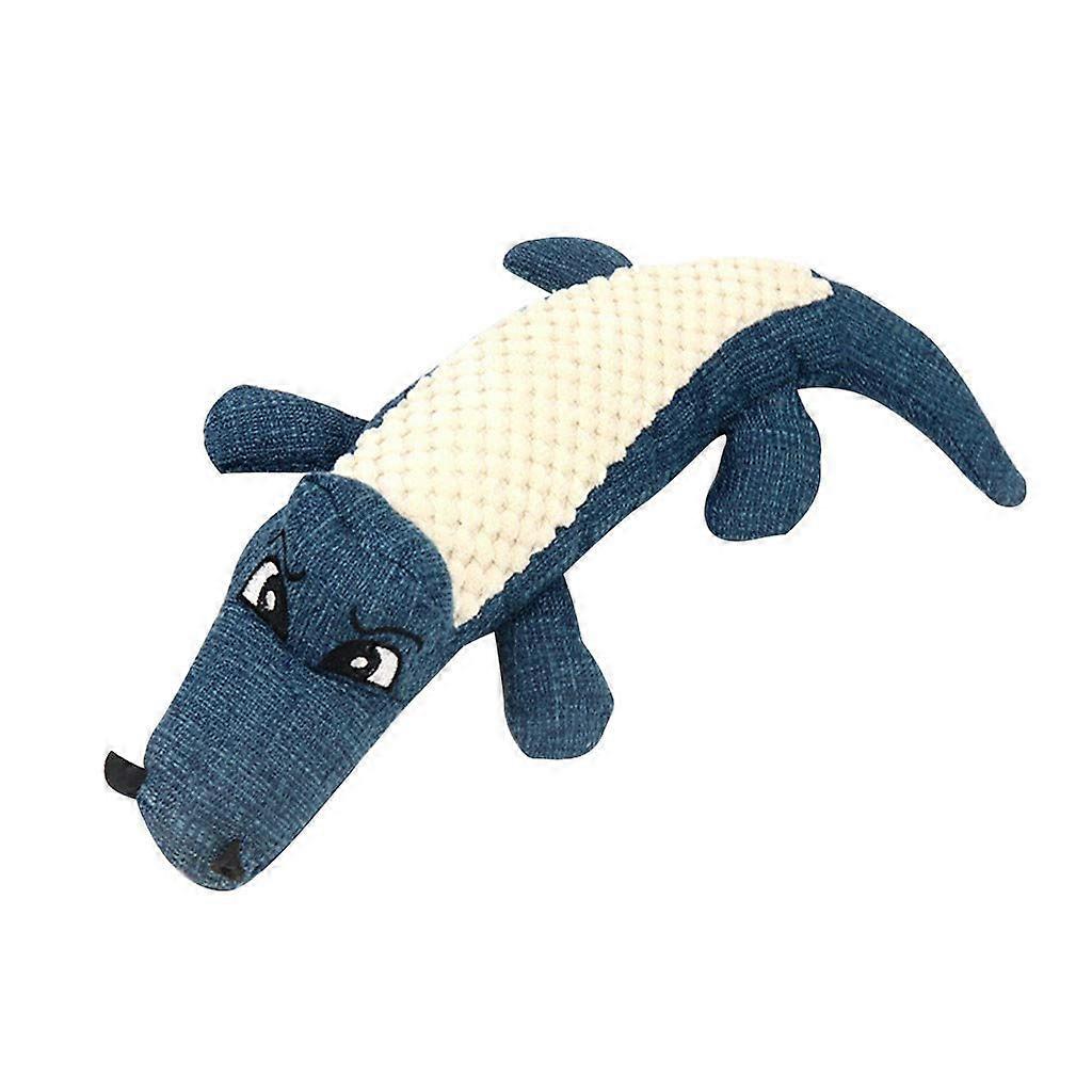 Cat Toy Plush Cleaning Toy for Dogs - Squeaky Animal Linen Teeth Sound, One Size, Blue