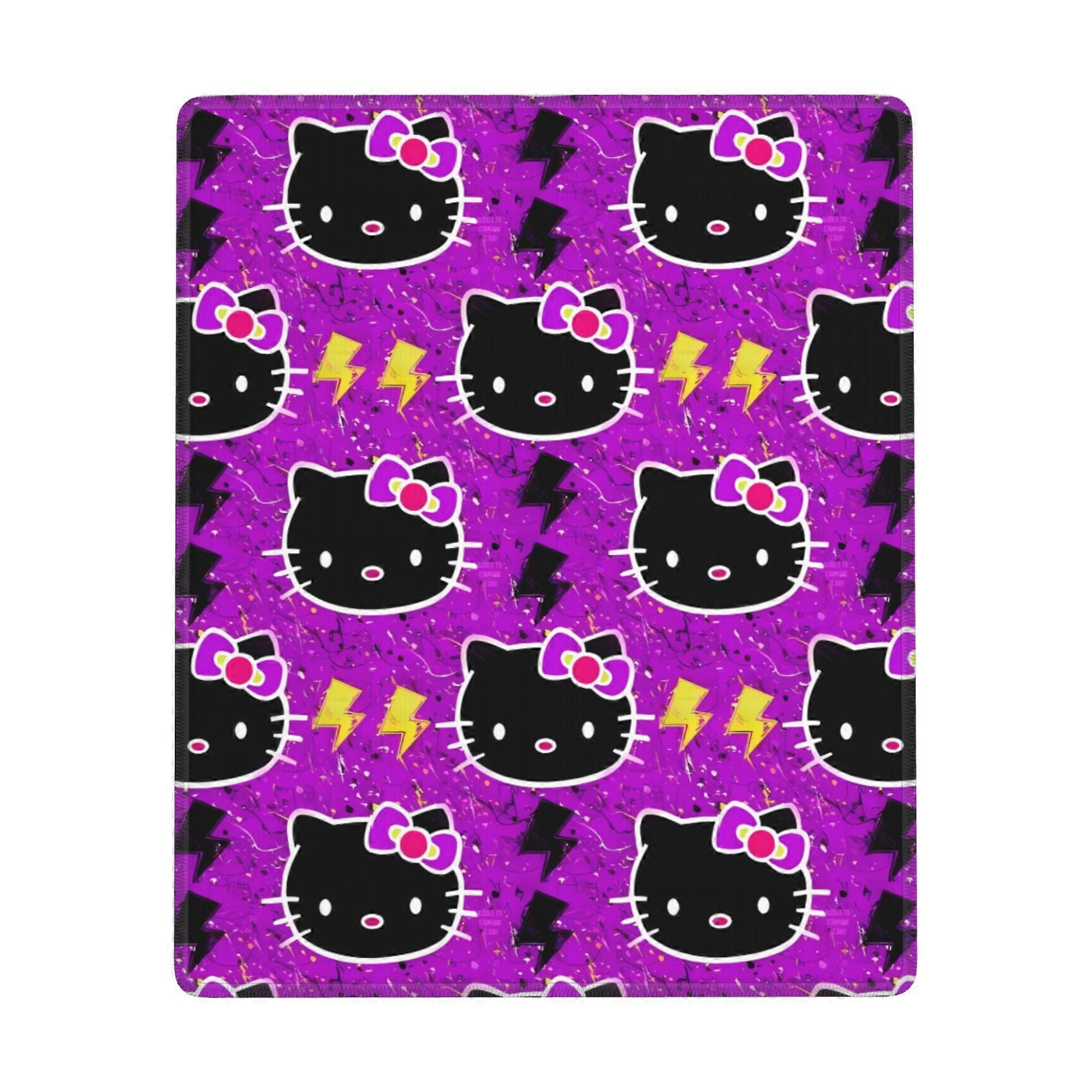 Hello Kitty Anti-slip Rubber Mouse Pad Square Waterproof Desk Pad Suitable for Desktop Decoration Desk Accessories 7x9in (Vertical)