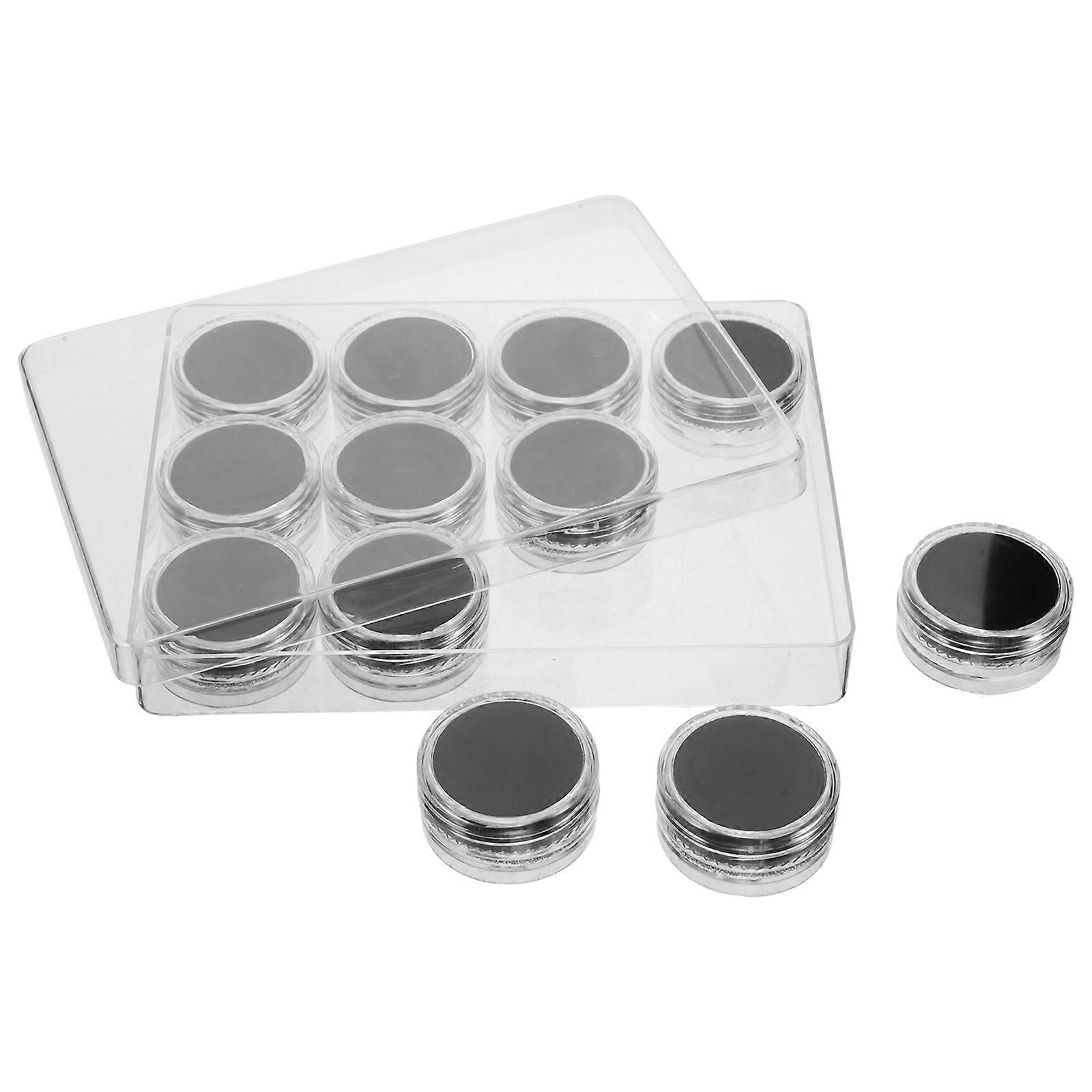 Loose Diamond Storage Box Gemstone Display Case for 4Sets Black