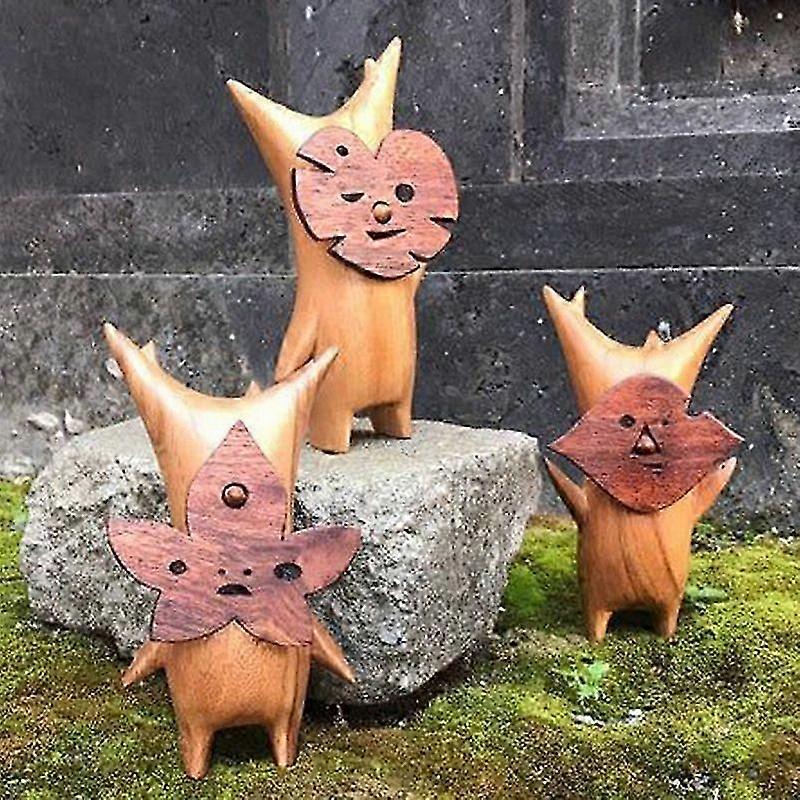 Sculpture décorative en bois de Korok pour les passionnés de Zelda