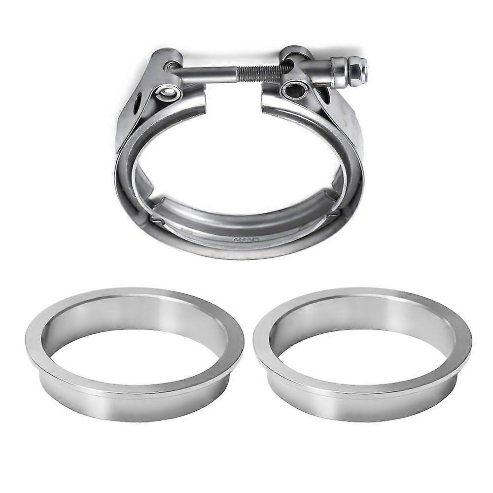 V Band Clamp Stainless Steel With Flat Flanges, Standard Assembly, Multiple Sizes 1.5 Inch To 6.0 Inch (38mm)