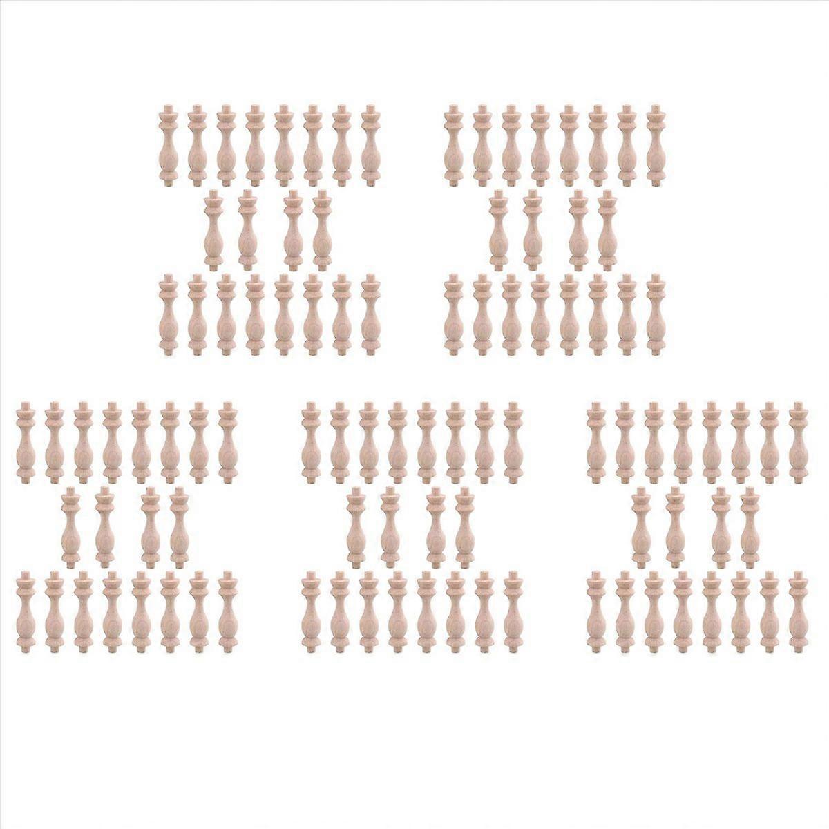 20個7.6X1.8 cmホームレストランの装飾のためのブナ材クラフト手すり子