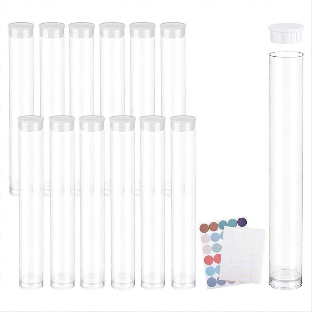 20 Pack Clear Plastic Tube Empty Storage Tubes