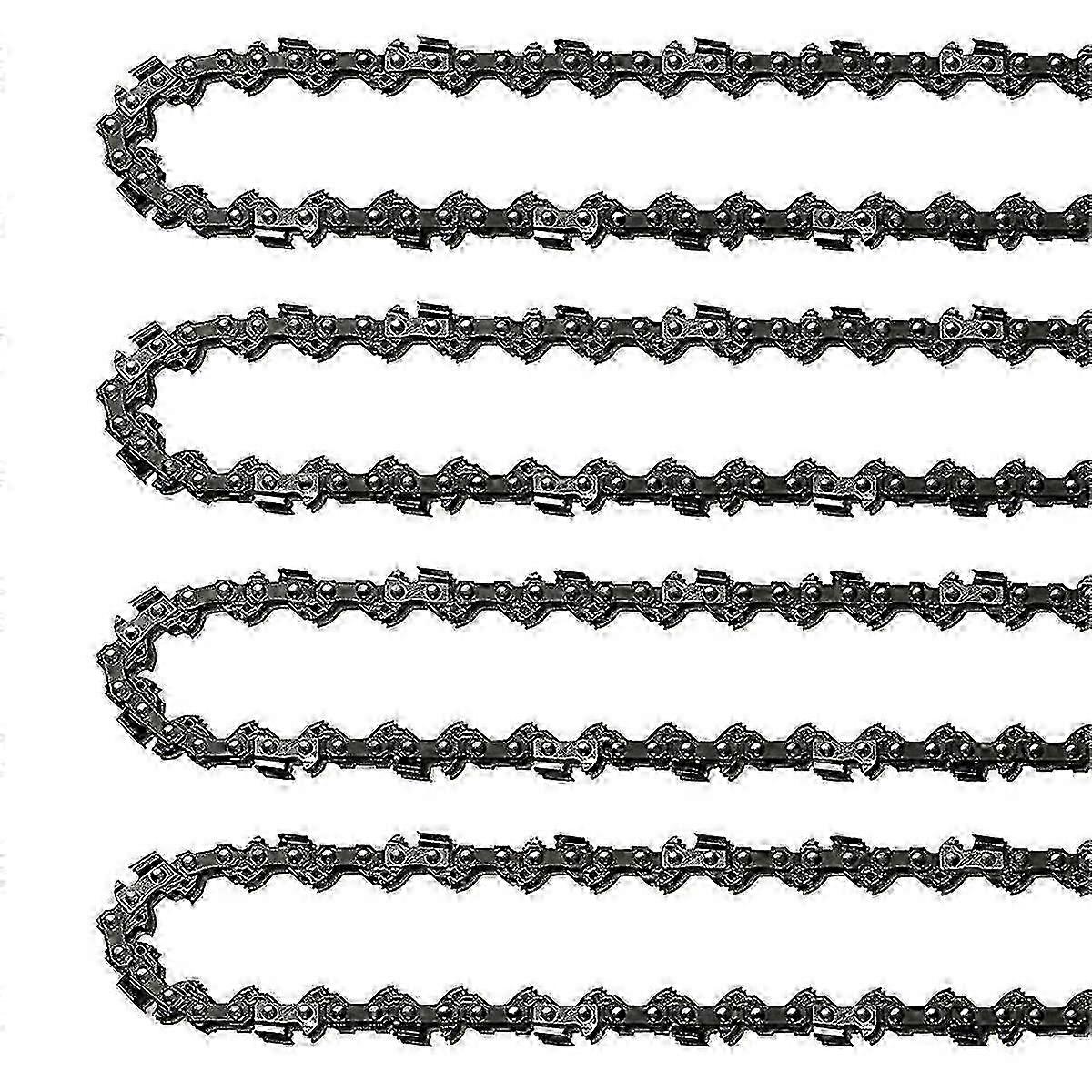 4 Pack 14-inch Chainsaw Chain with 52 Drive Links, 0.05in Gauge & 3/8in Low Profile Pitch - Replacement C-Good for Chainsaws