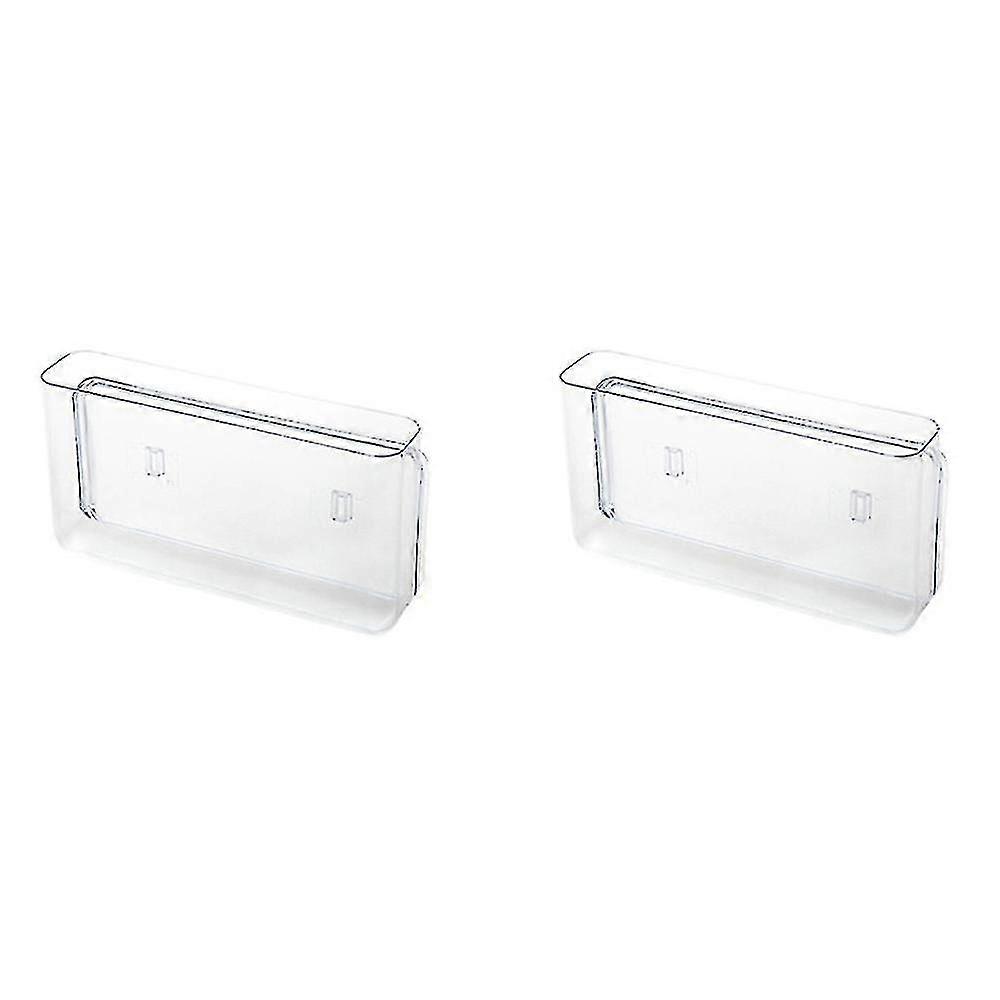 2pcs Storage Box Transparent Stationery Mobile Wall Hanging Rack