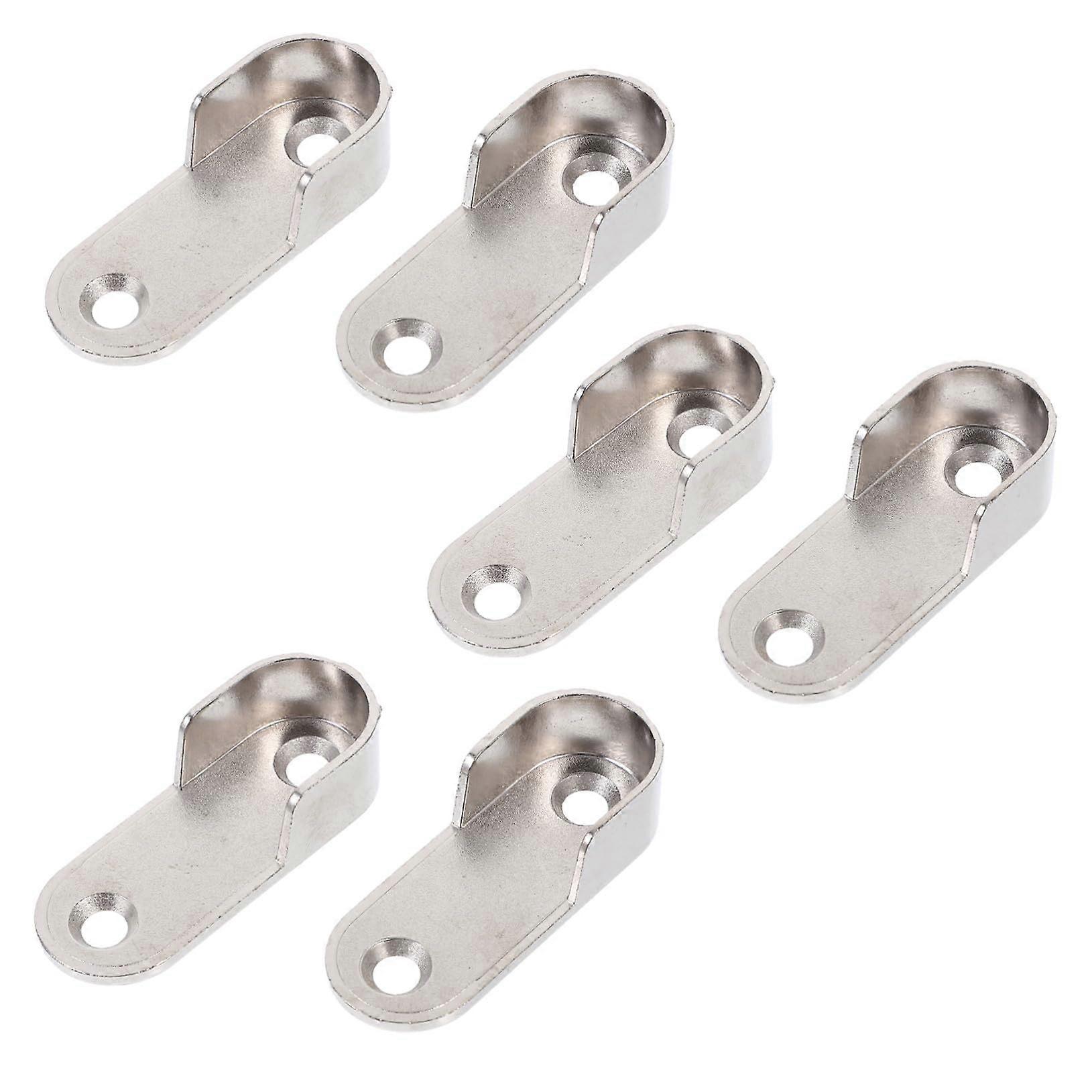 6pcs Thickened Alloy Closet Rod Holders WallMounted Brackets For Wardrobe Poles Galvanized RustResistant Flanges