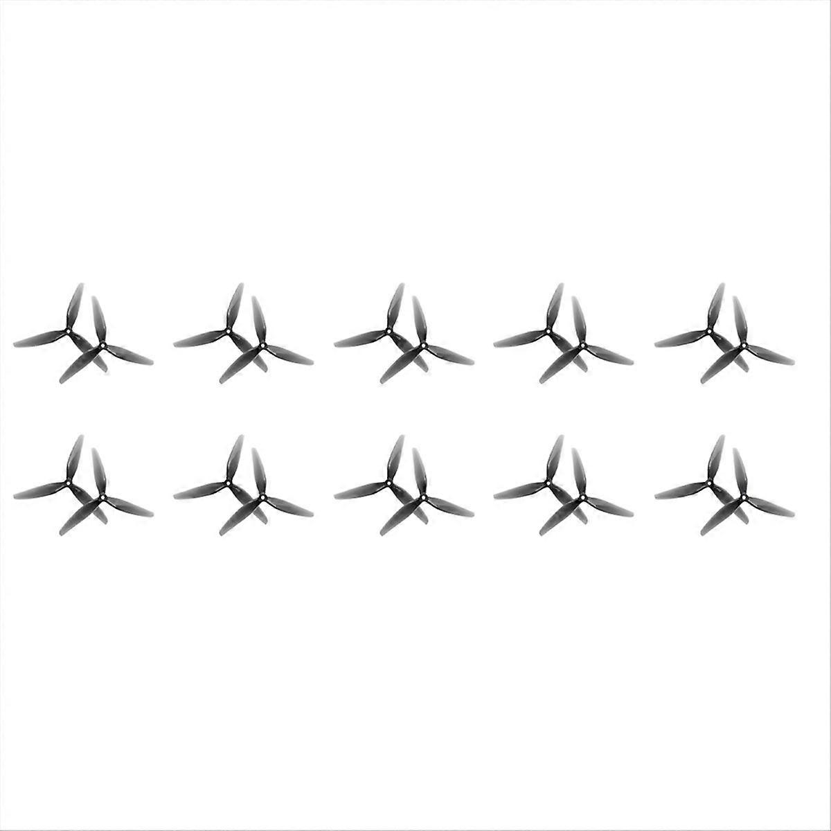 10 paires d'hélices RC tripales en polycarbonate 7 x 4 x 3 mm 7040
