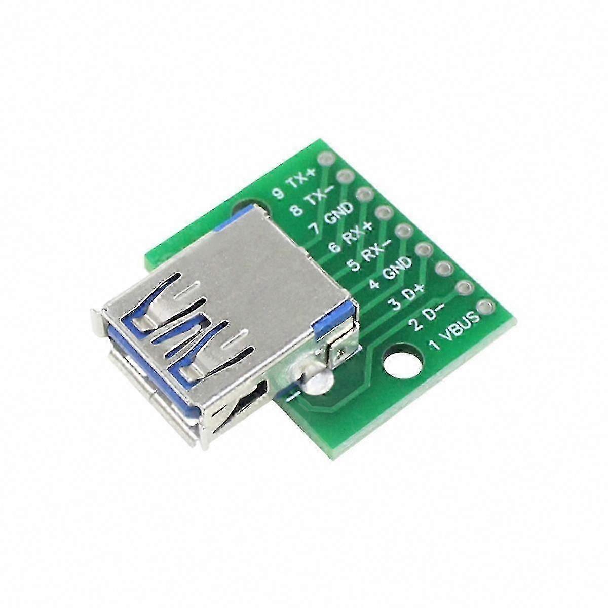 USB 3.0 Female to DIP Pin Test Board Adapter Module for Power and TestingGreen SZRH