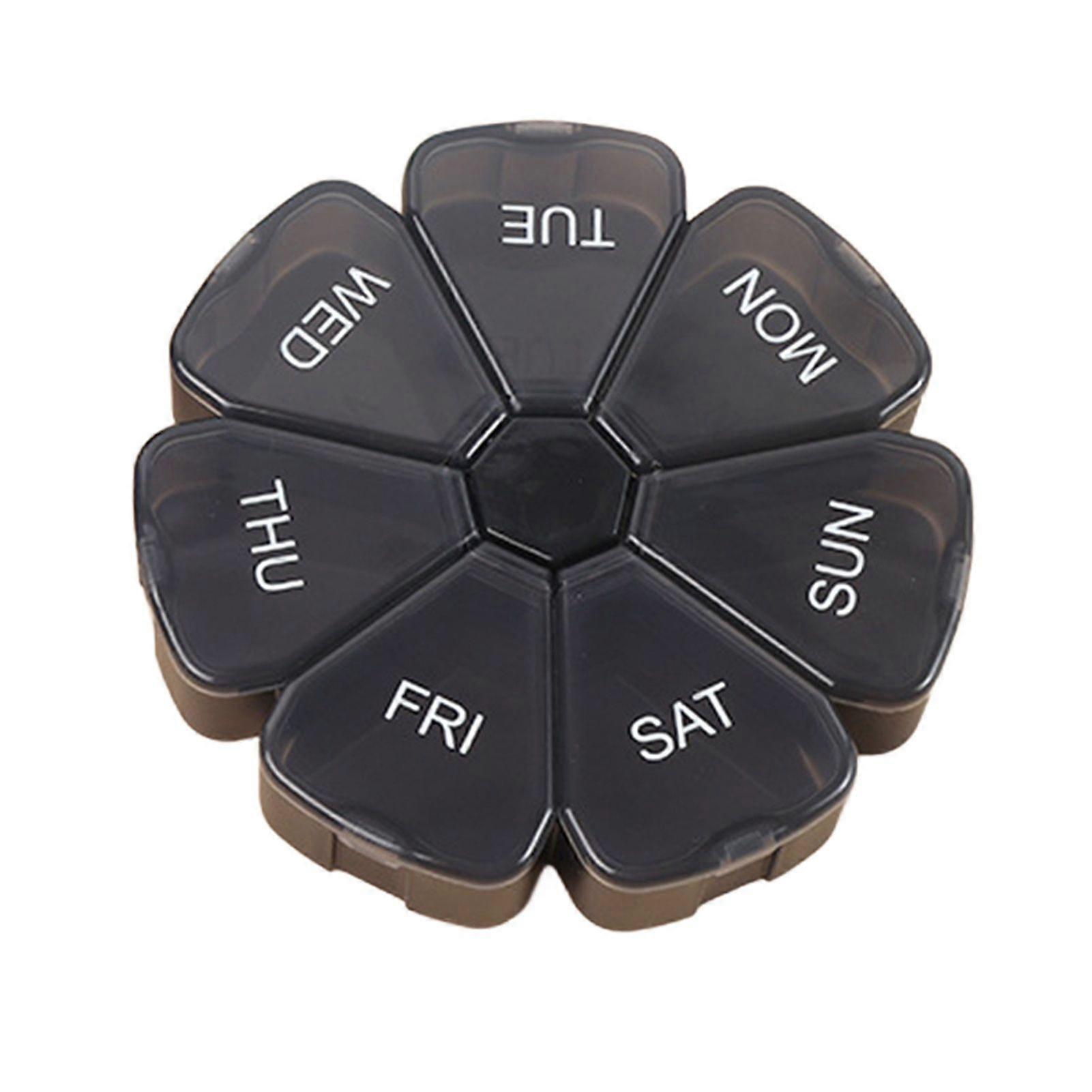 Weekly Pill Organizer Medicine Container BPA Free Large Capacity Multiple Compartments Pill Container Case