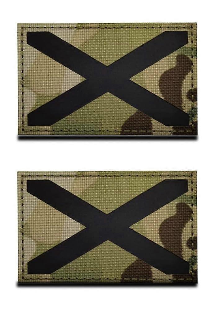 Camo Patch  Britain Scotland Hook And Loop IR Laser Cut Glow In Dark National Emblem Patch Jersey Backpack