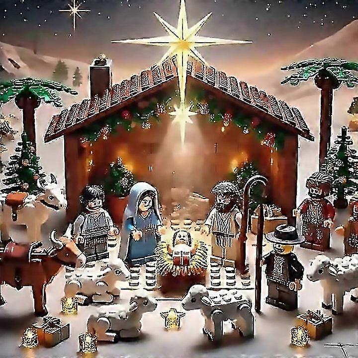 For New Nativity Scene Building Blocks Crafts Ornaments