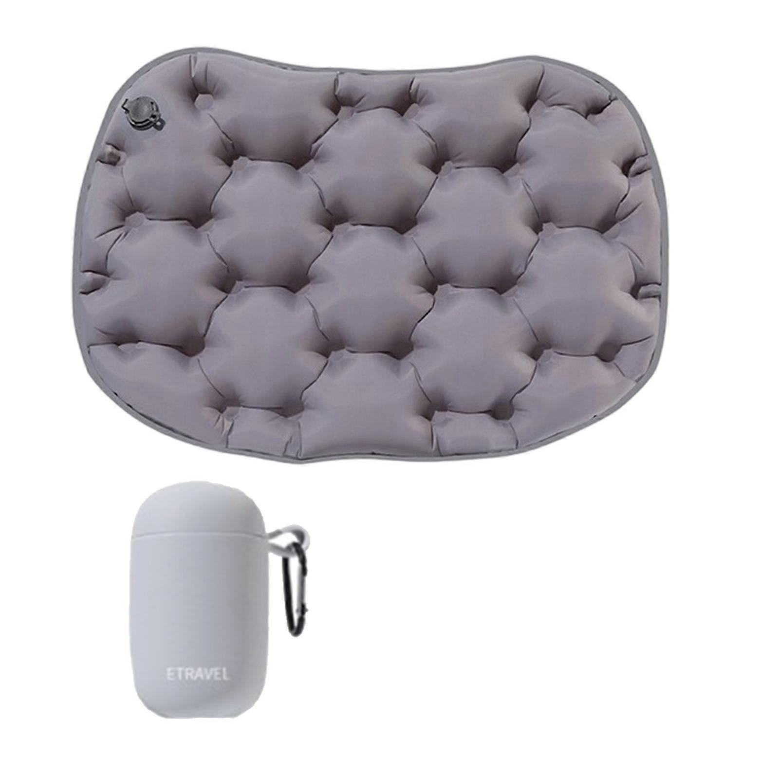 Inflatable Sitting Solution for Hiking Beach Outings Practical Foldable Designs Instants Comfort Support  grey