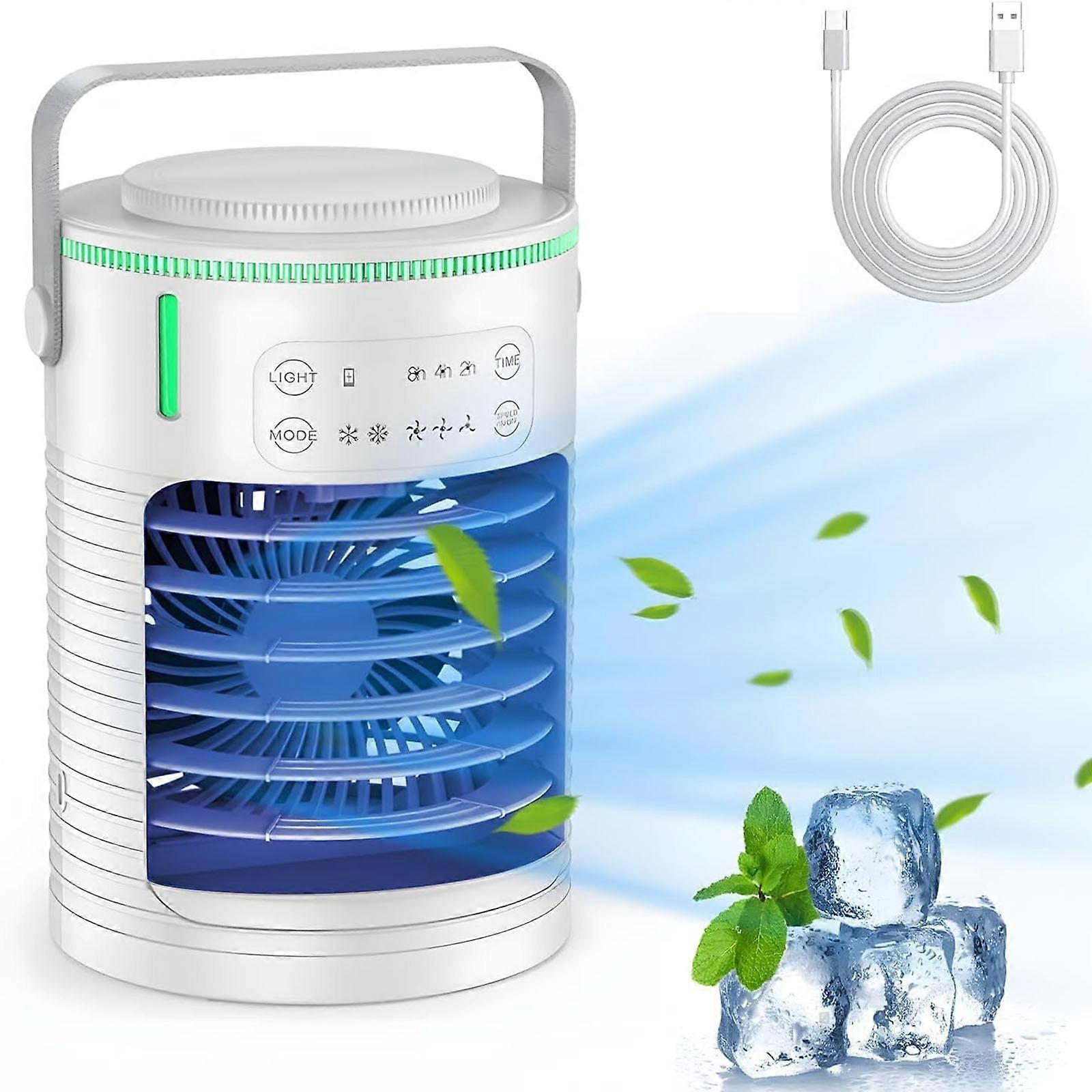 Portable Desktop Air Cooling Fan With 3 Speed Setting Cooling Fan 8h Timer Function For Dormitory Study Office Desk Multicolor