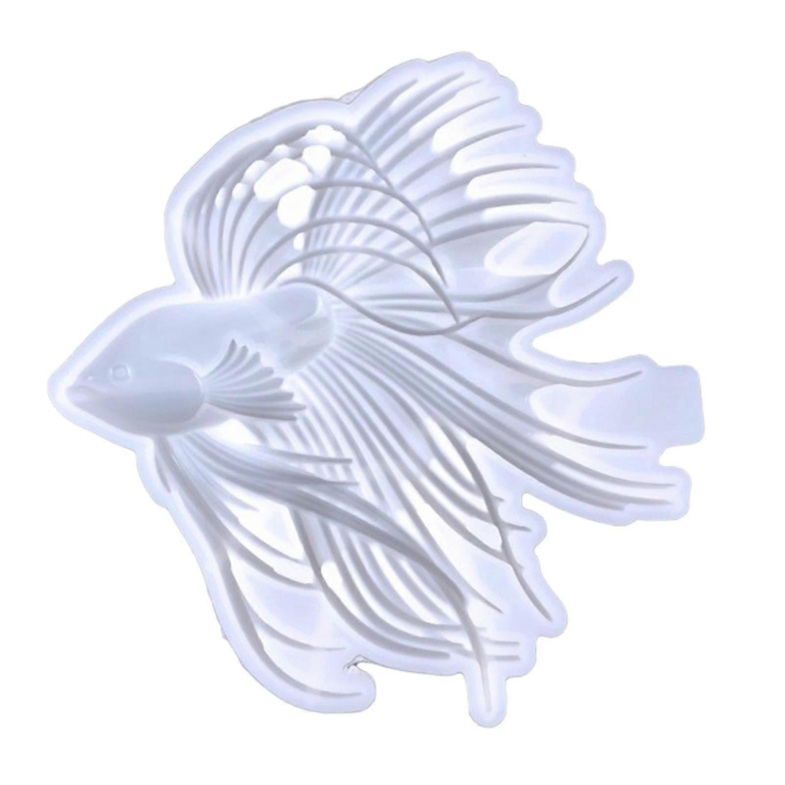 Betta Fish Silicone Molds - 3D Epoxy Resin Casting DIY Kit for Craft Lovers. Fighting Fish Figurine Decoration Making Kit