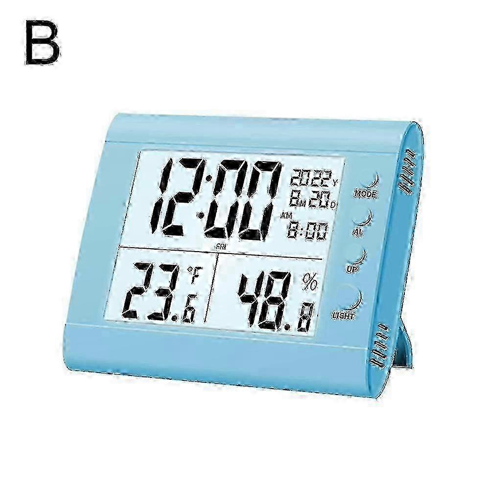 Hygrometer Thermometer Digital Humidity Temperature Monitor Gauge Alarm Clock