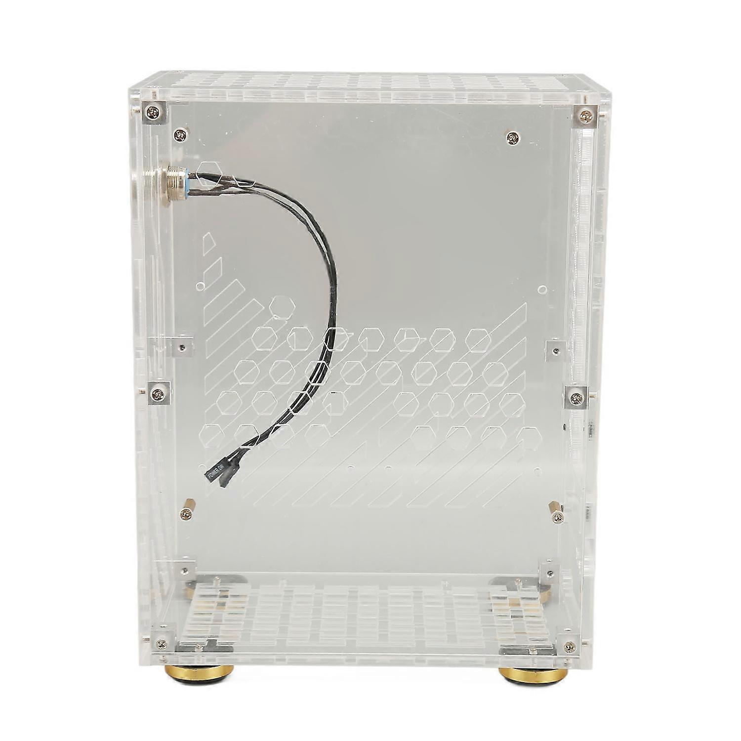 Mini ITX Case 4.3L Clear Acrylic Panel 360 Degree Cooling Cushioning Foot Pads Mini PC Case for FLEX