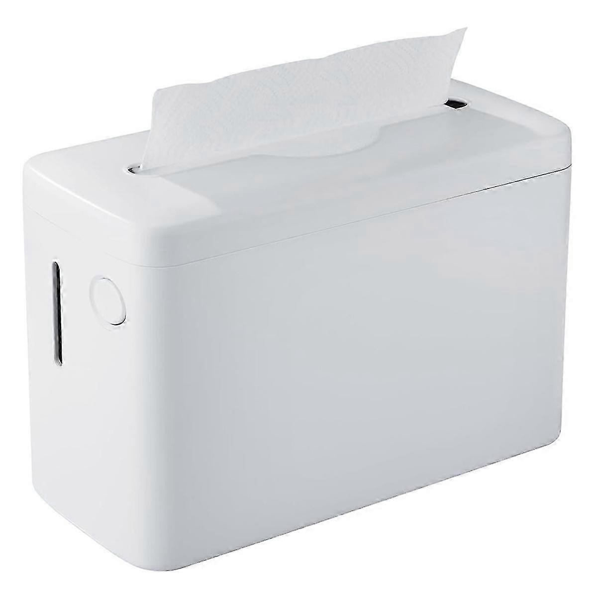 Dispensador de toallas de papel de mostrador, dispensador de toallas de mano para baño, dispensador comercial de toallas de papel plegables múltiples o triples, blanco, SZRH