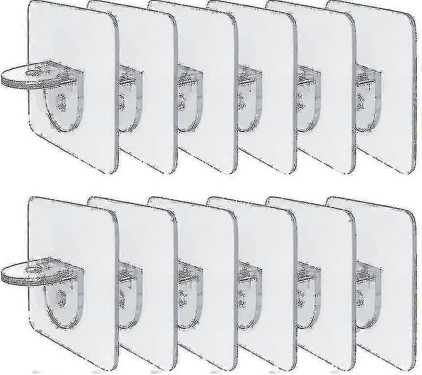 A Pack Of 12 Shelf Brackets Shelf Bracket Self-adhesive Brackets For Shelf Wardrobe Glass Bracket Shelf Storage Rack