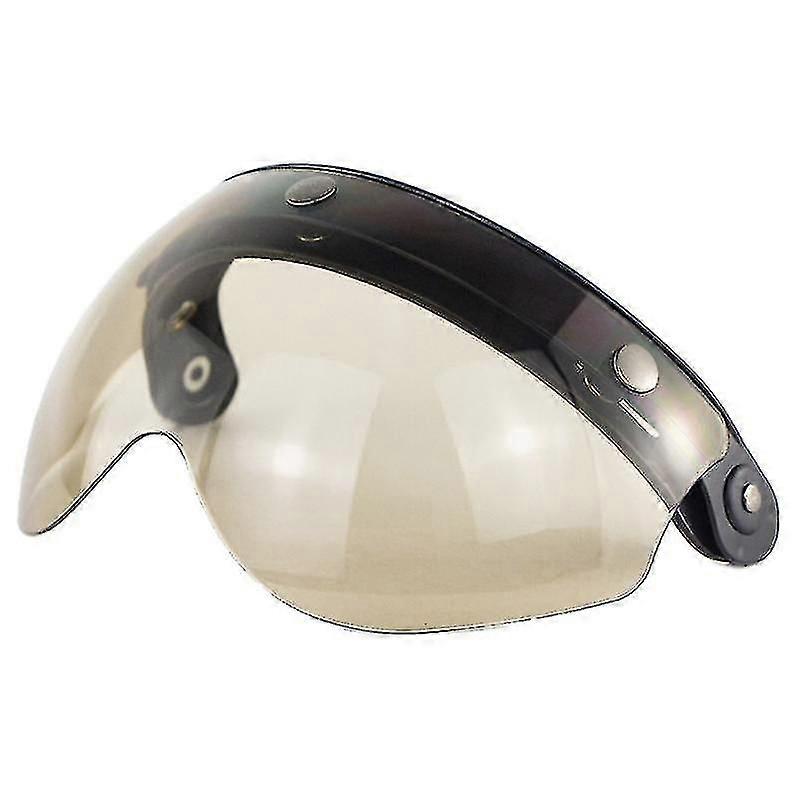 Open Face Helmet Visor Motorcycle Helmet Bubble Visor Lens Bubble Shield 3-snap