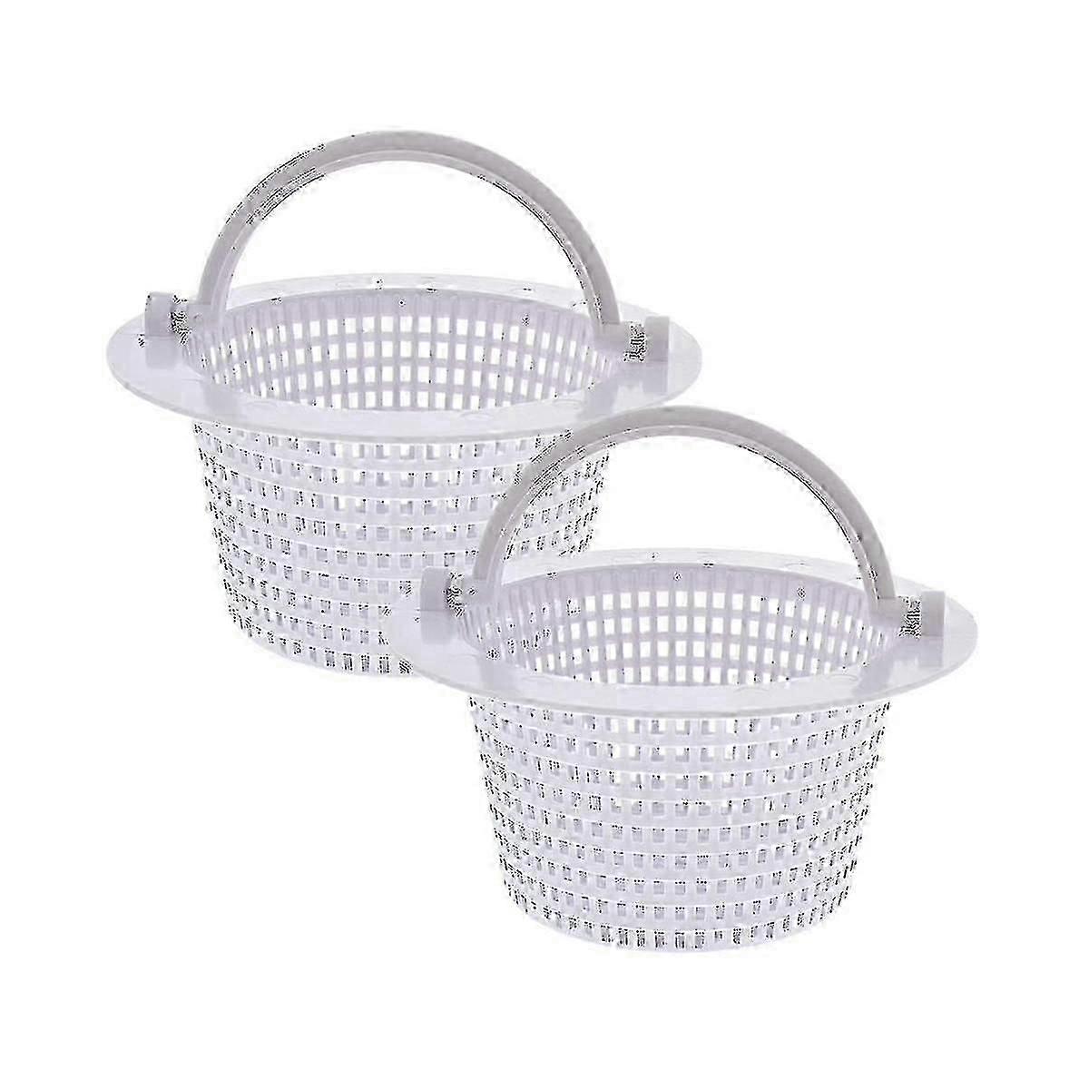 2-Pack Replacement Skimmer Basket with Handle for Above Ground Pool Thru-Wall