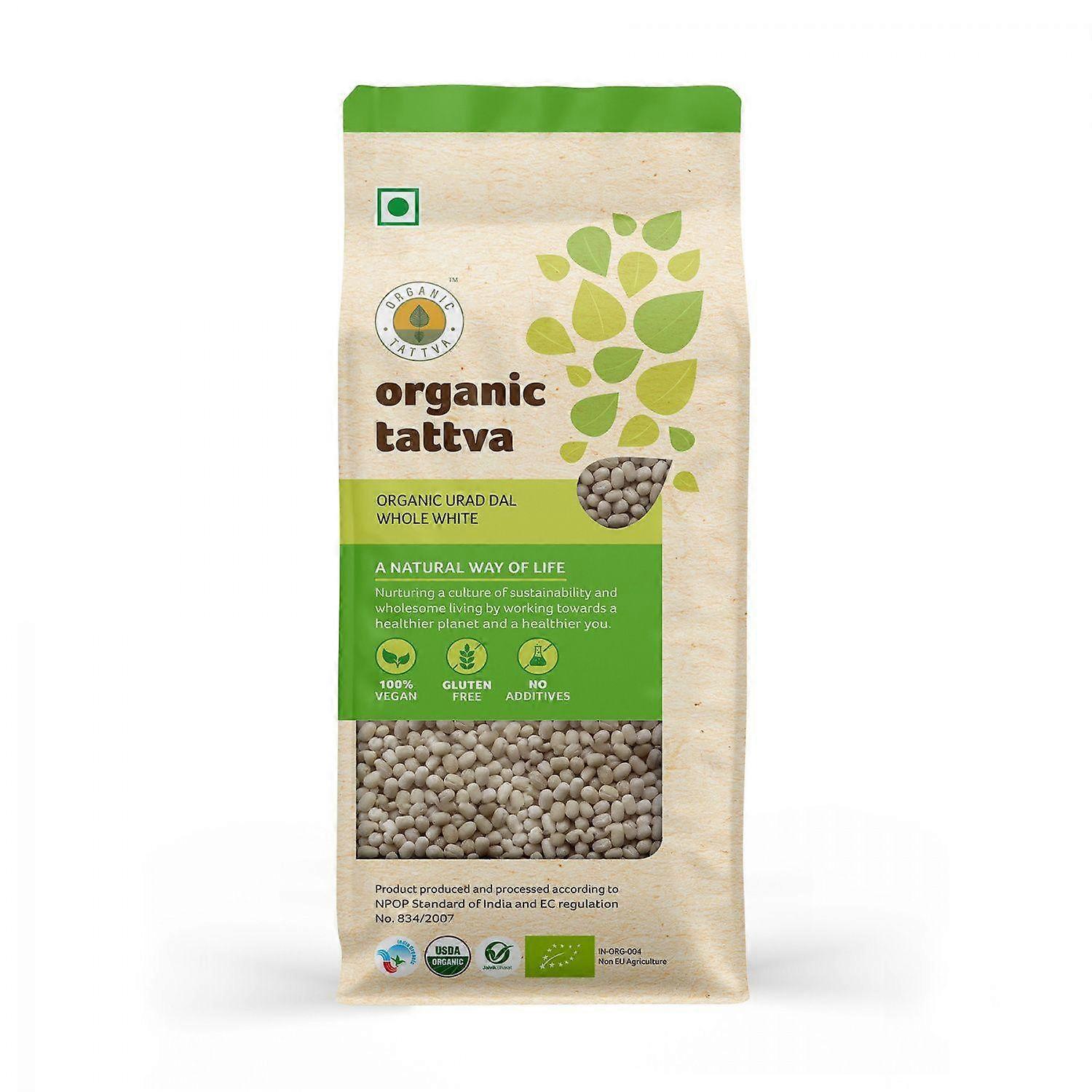Organic White Urad Dal Whole (1 kg), Organic Urad Dal Whole White, Organic Tattva