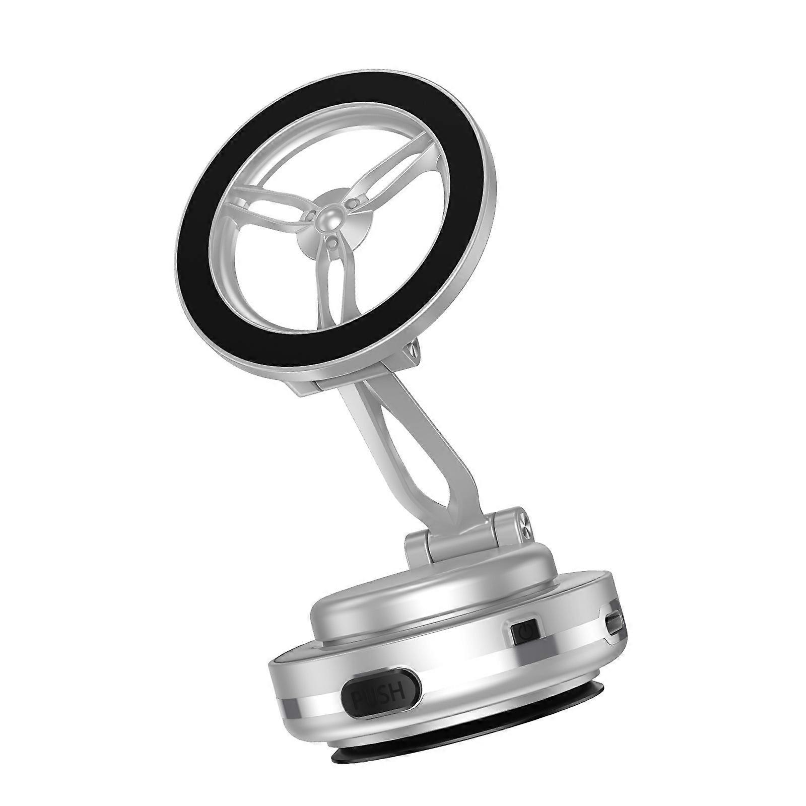 Car Mount Bracket Rack 360 Degree Rotation Nonslip Adjustable Windshield Dashboard Stand for Phone Navigation Travel Use  space silver