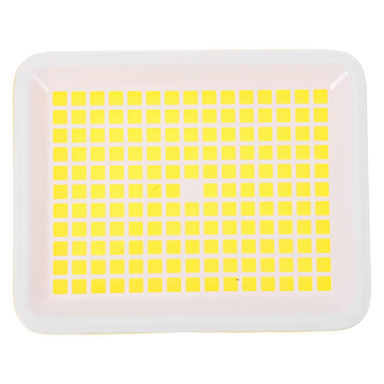 Rectangular Rabbit Litter Box for Small Pet Toilet Use with Grate