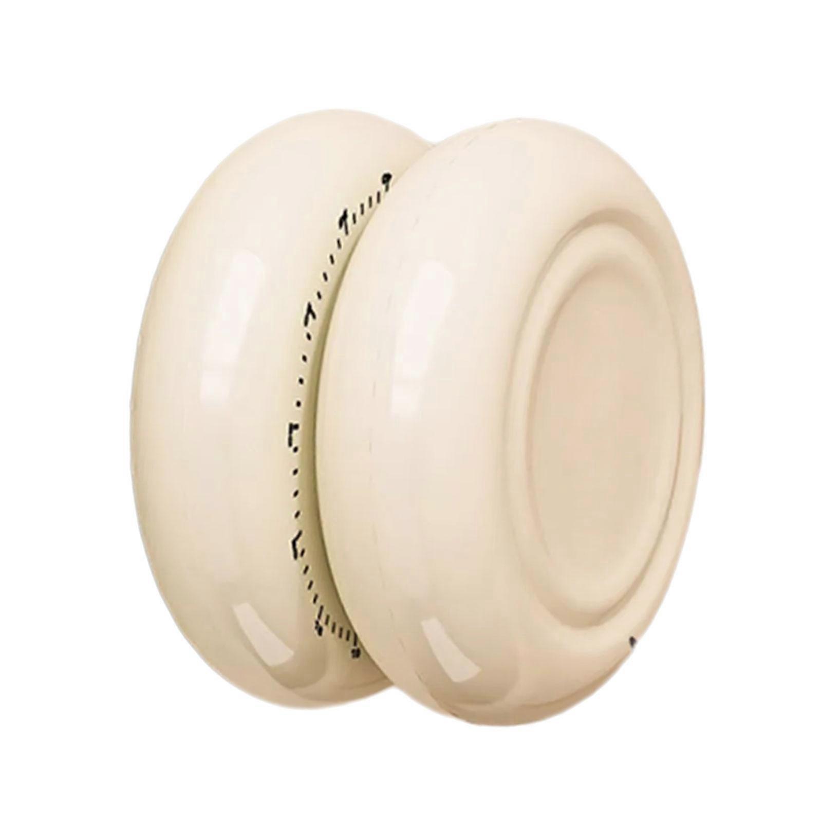 Magnetic Kitchen Timer With Rotating Dials Mechanical Operation Time Management Tool For Cooking Fitness Tasks  White