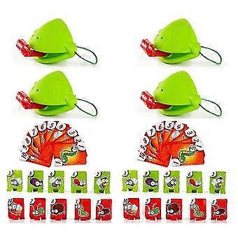 Competitive table game for parent-child interaction with frog tongue