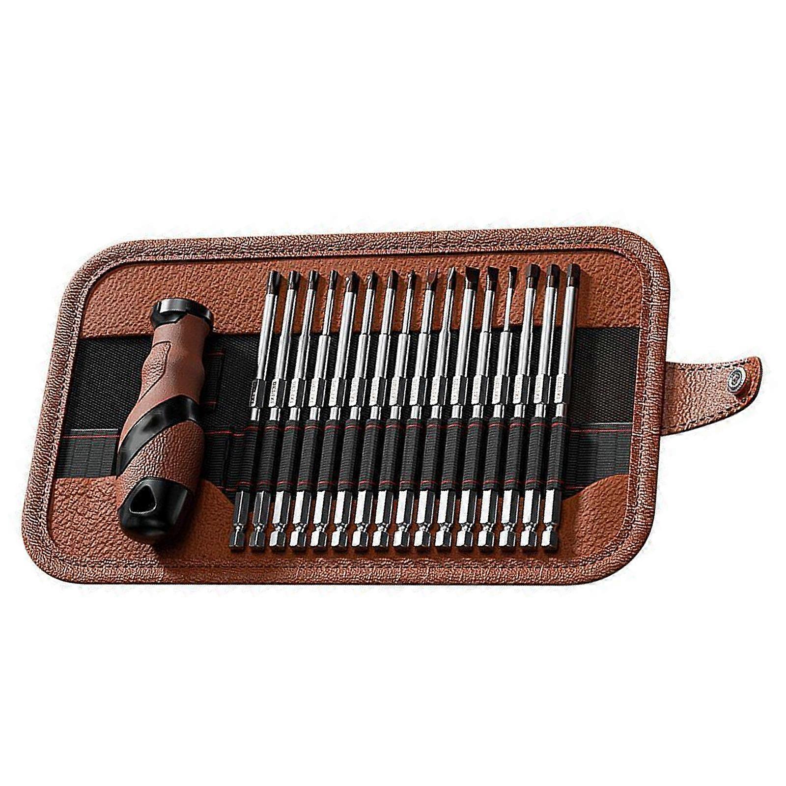 Multiple Bit Screwdriver Set With Hexagonal Shank Bits Ergonomic Handle And Storage Case For Home Repair & Professionals Multicolor