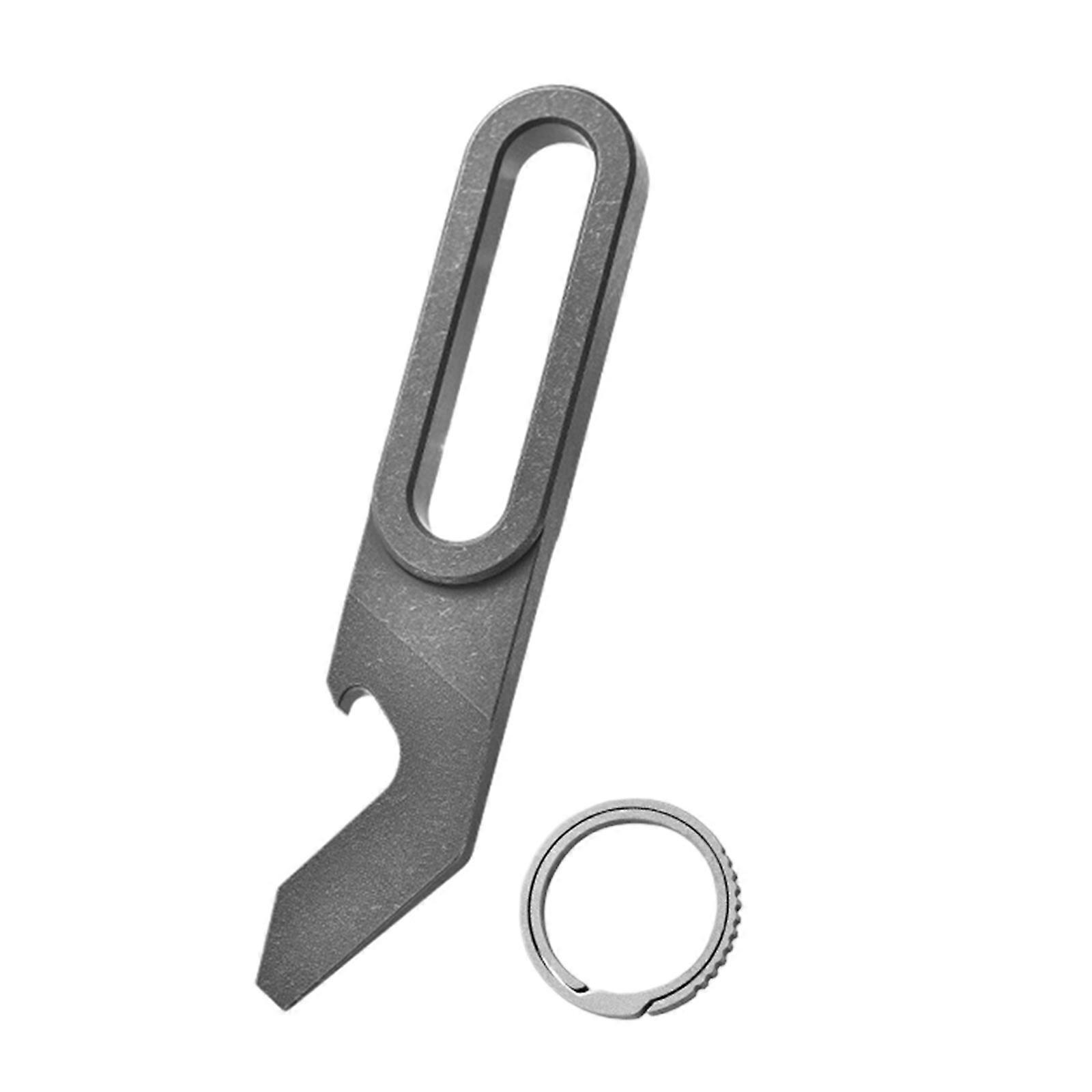 Everyday Carry Gear Miniature Survival Tool For Outdoors Adventure Featuring 5 In 1 Bottle Opener Pry Bar And Keyring Multicolor