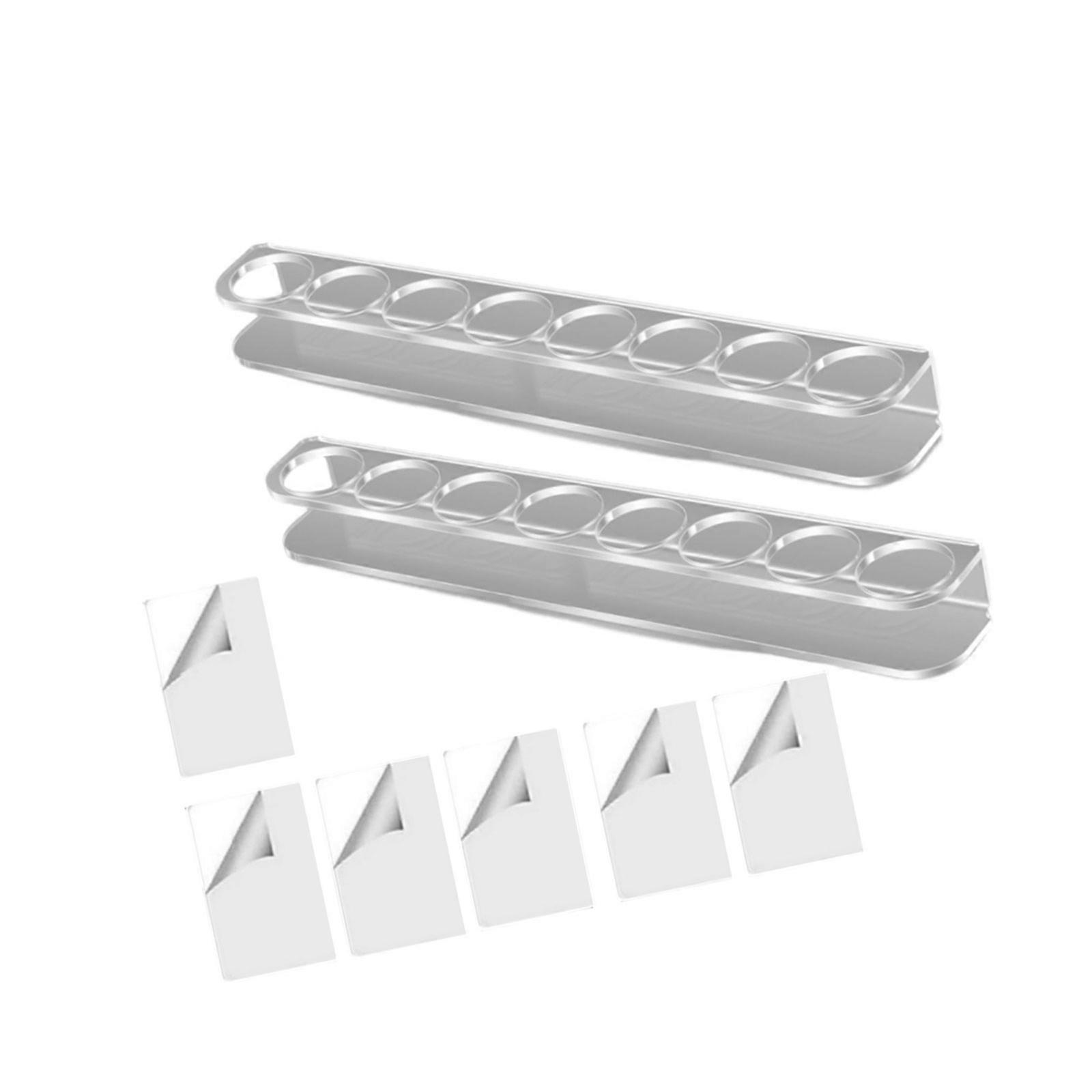 High Capacity Acrylic Display Stand Holds 8 Vials Perfect For Cosmetic Containers Laboratory Equipment Organization Multicolor