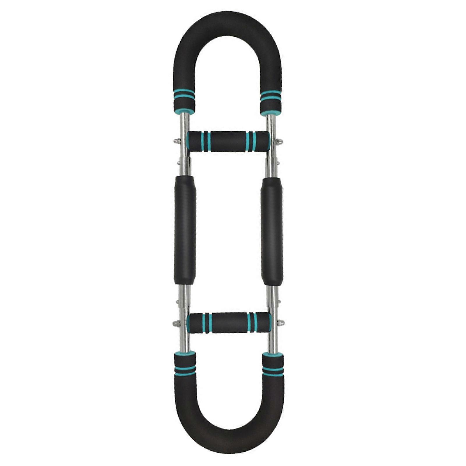 Adjustable Spring Workout Bar Arm Exerciser Forearm Workout Equipment Detachable Chest Training Twisters Easy to Use  Blue