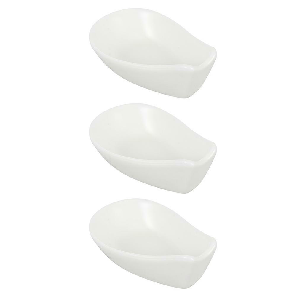 White Ceramic Spoon Holders 3Pcs Practical Utensils Holders for Kitchen