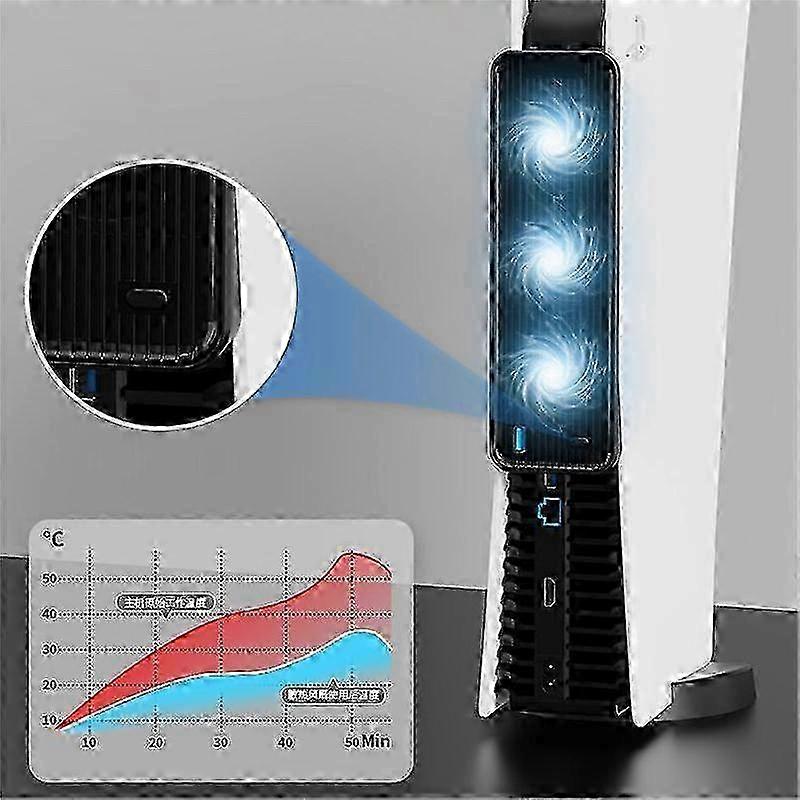 New Cooling Fan Efficient Cooling System With 3 Fans For PS5 Consoles